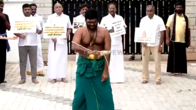 Tamil Nadu BJP president K Annamalai self-whips himself as a mark of protest to demand justice in the Anna University alleged sexual assault case.