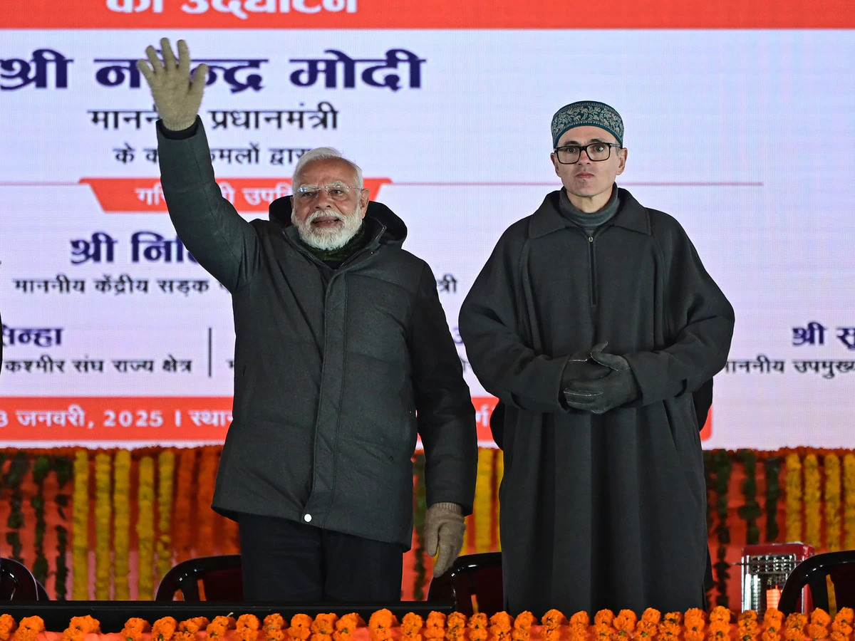 Omar Abdullah with Narendra Modi