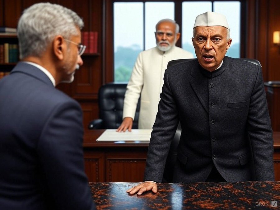 jaishankar , modi and jawahar lal nehru 