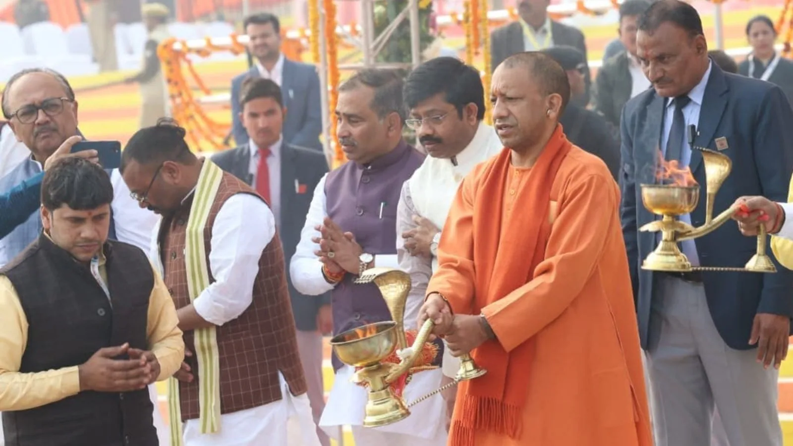 Yogi in Prayagraj for Maha Kumbh