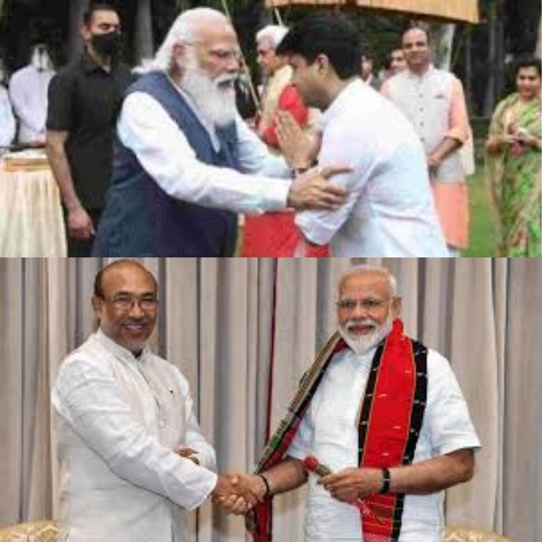 pm modi , jyotiraditya scindia and biren singh birthday on new year